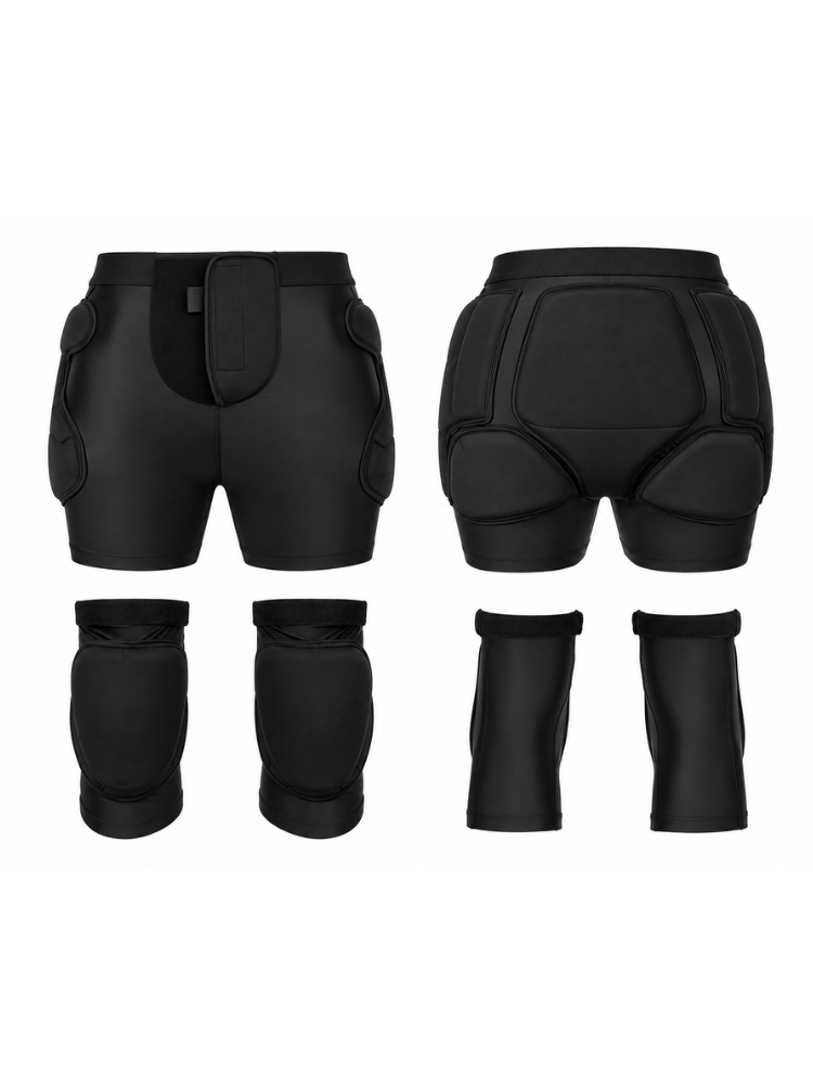 Gsou Snow Unisex Undercover Protective Shorts & Knee Pads Set
