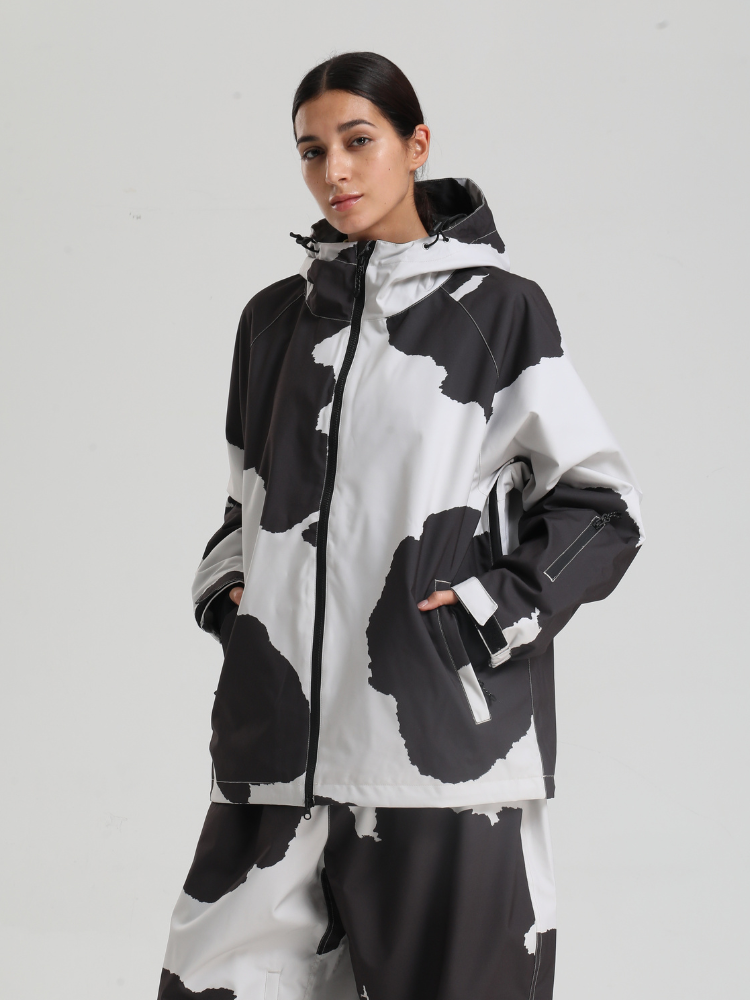 Gsou Snow Bold Cow Print Snow Jacket – Women's