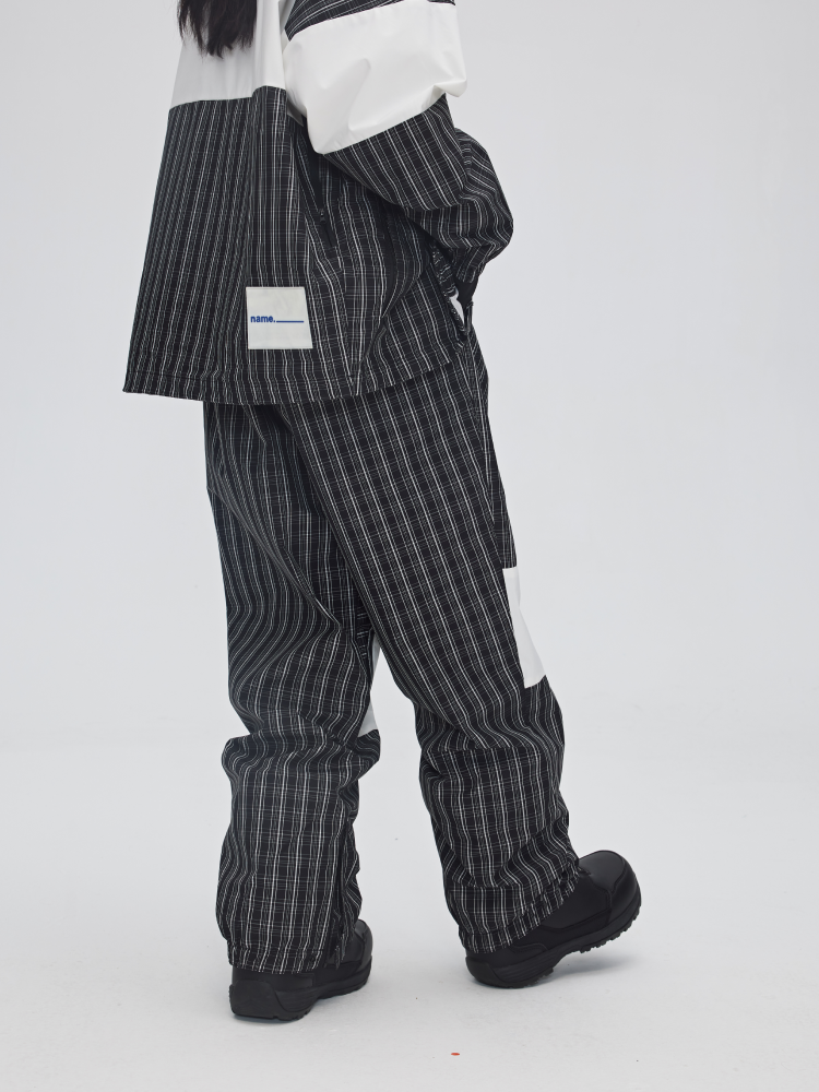 Yetisnow Chequered Black Pants - Unisex