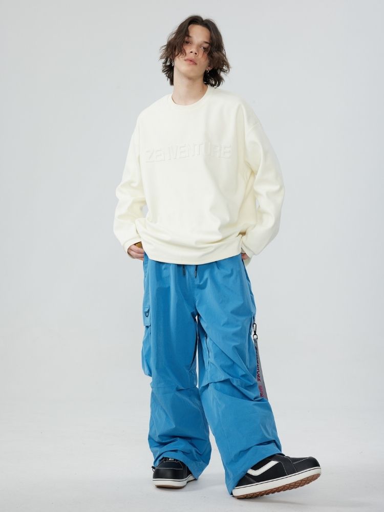 Zenventure White Hydro Guard Lightweight Snow Sweatshirt - Unisex