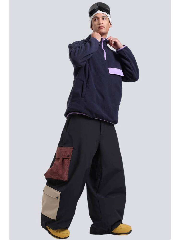 Gsou Snow Color Block Double Cargo Snow Pants - Unisex