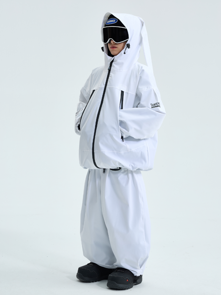 Doorek Kids Detachable Rabbit Ears Hooded Snow Suits