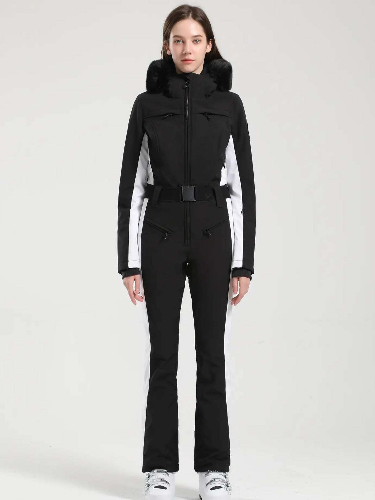 Gsou Snow Faux-Fur Slim Ski Jumpsuit - Women's