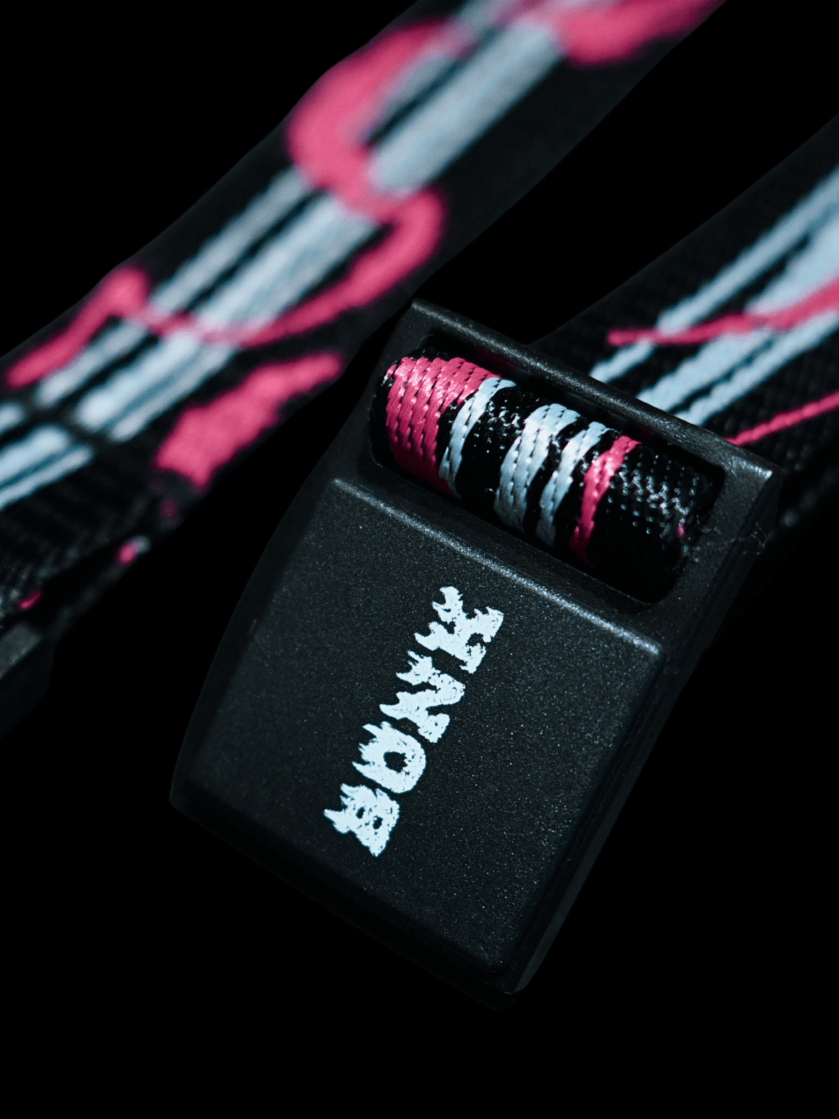 BONK Pink Wave Jacquard Webbing Belt