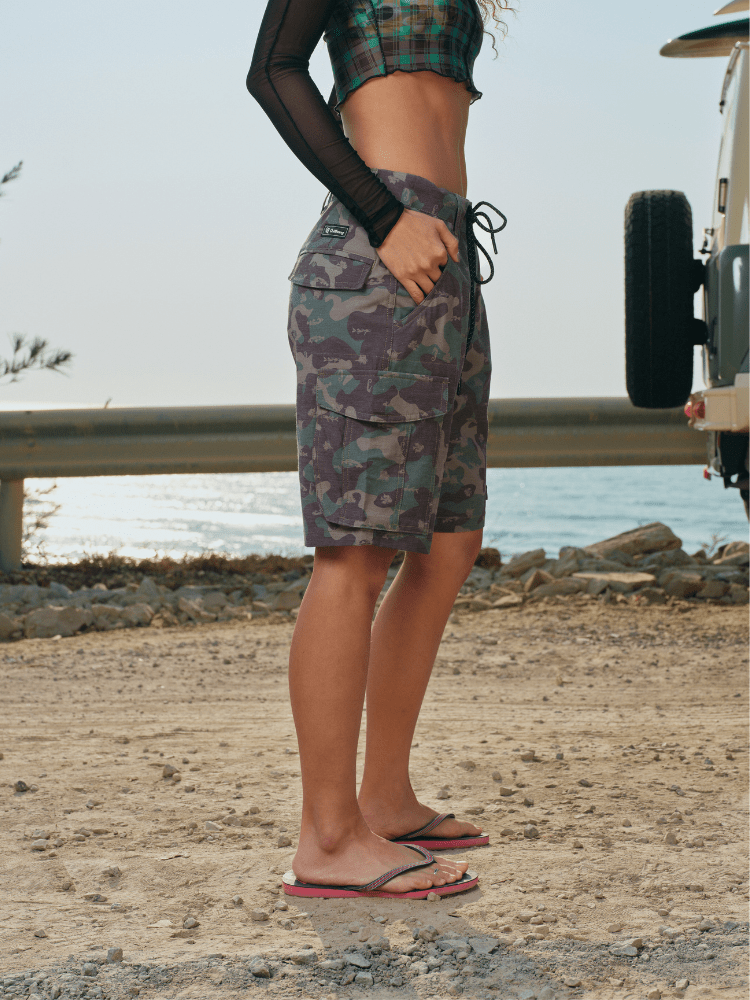 CHILLHANG Camo Cargo Board Shorts - Unisex