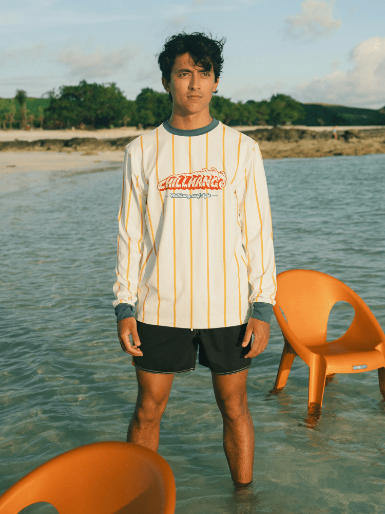 CHILLHANG Retro Moto Striped UPF 50+ Shirt – Men’s