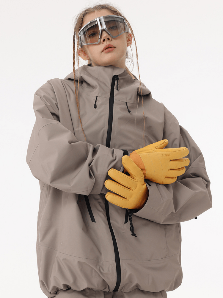 POMT P-Insulate Leather Ski Gloves