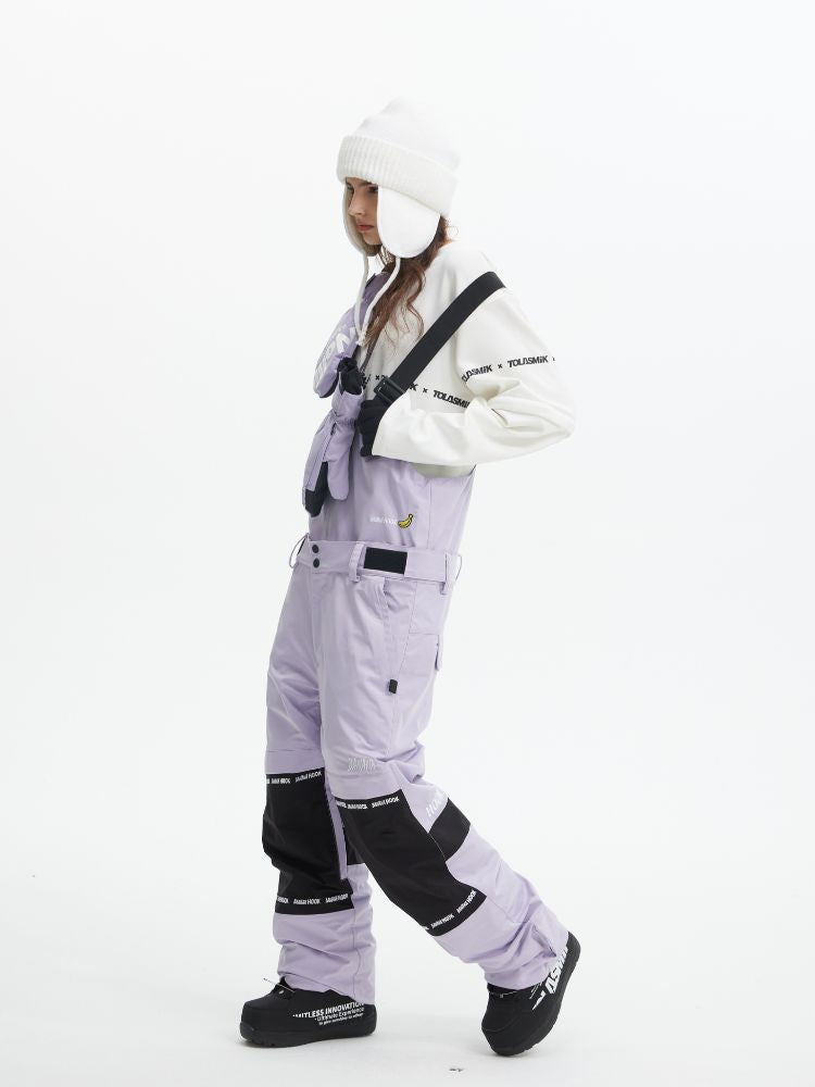 Tolasmik X Banana Hook Premium Purple Snow Bib Pants - Unisex