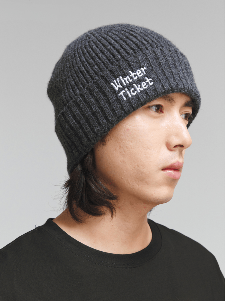 Winter Ticket Merino Wool Knit Beanie