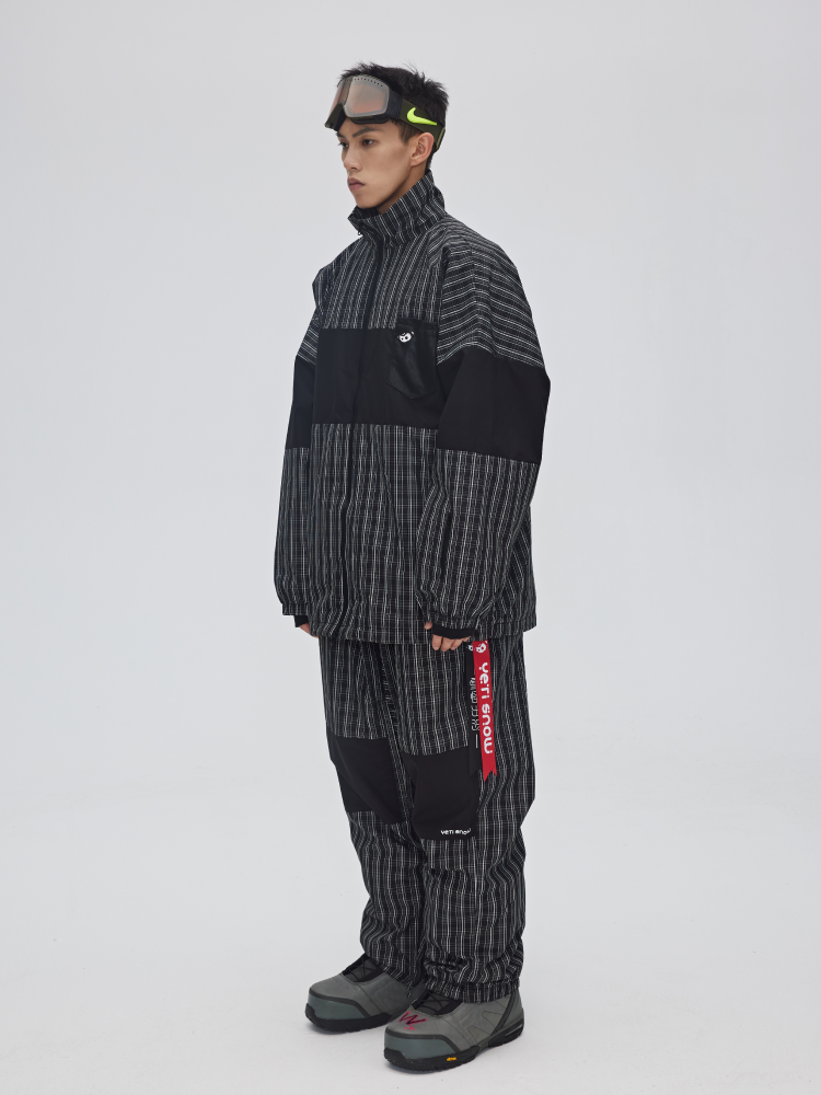 Yetisnow Chequered Black Suit - Unisex