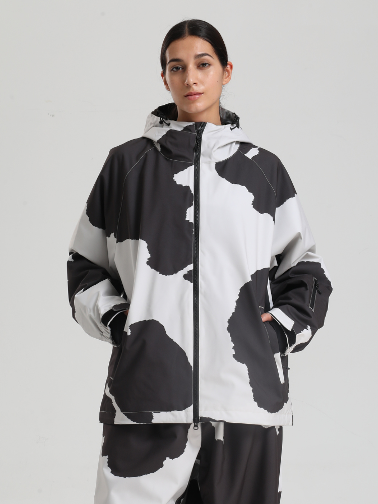 Gsou Snow Bold Cow Print Snow Jacket – Women's