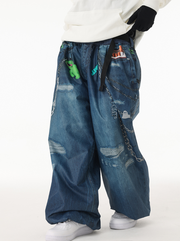 POMT Graffiti Flow Baggy Ski Pants – Unisex