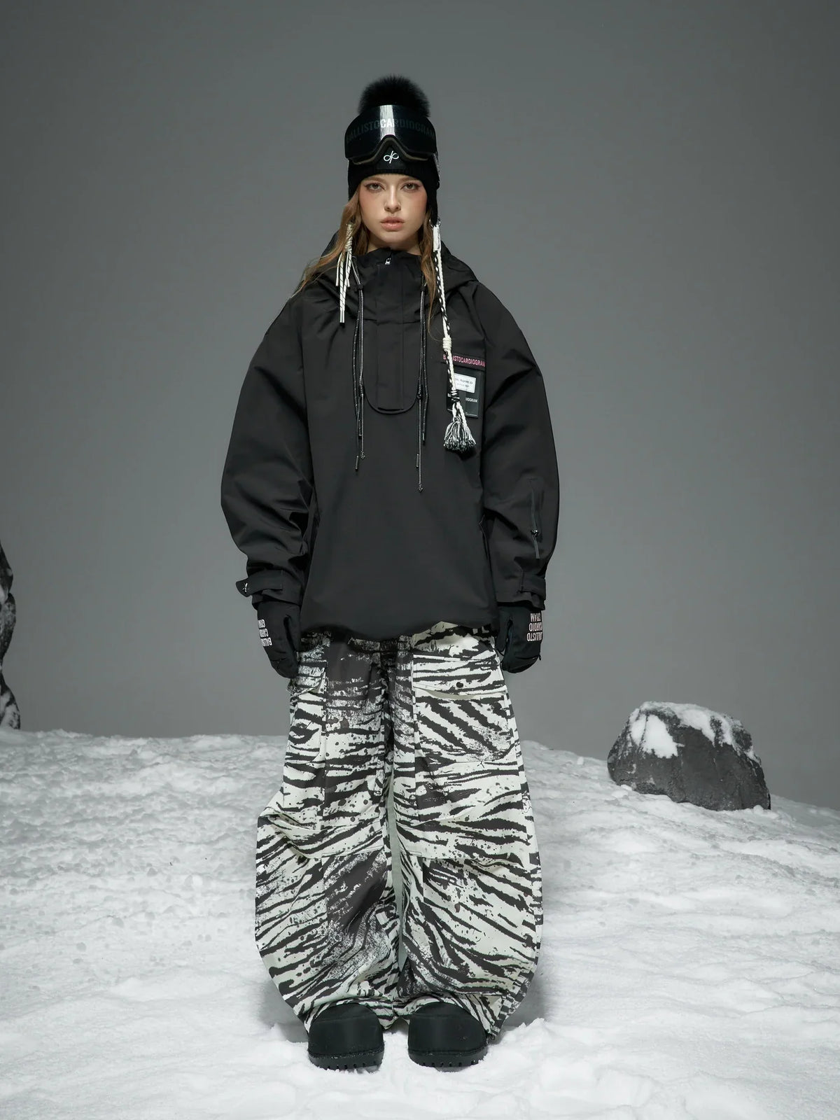 BCG Wild Zebra Street Baggy Snow Pants - Unisex