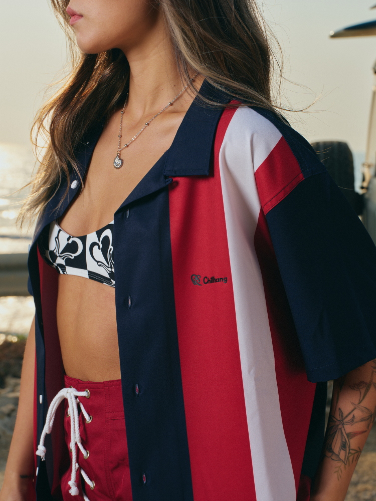 CHILLHANG Moto Stripe Cuba Shirt - Unisex