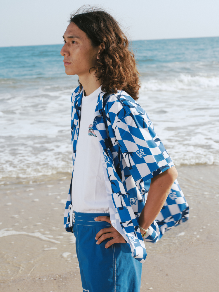 CHILLHANG Blue Palms Sun Shirt - Unisex