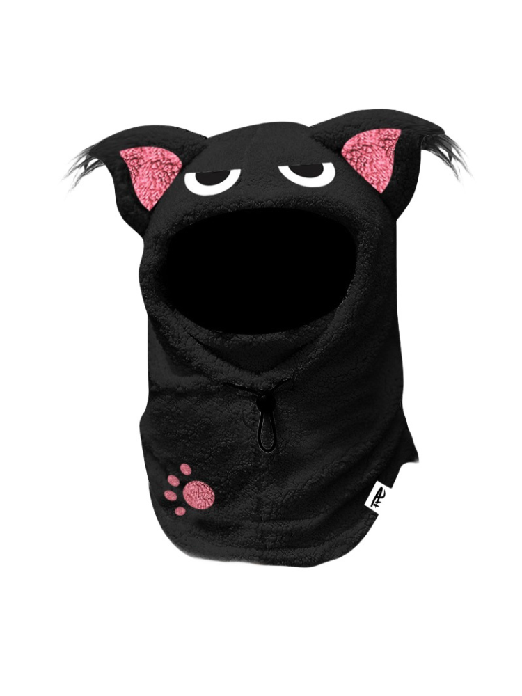 REV Cozy Black Cat Snow Helmet Hood
