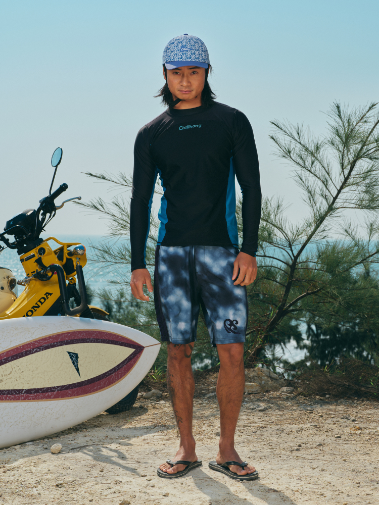 CHILLHANG Blue Tie-dye Gradient Board Shorts - Men's
