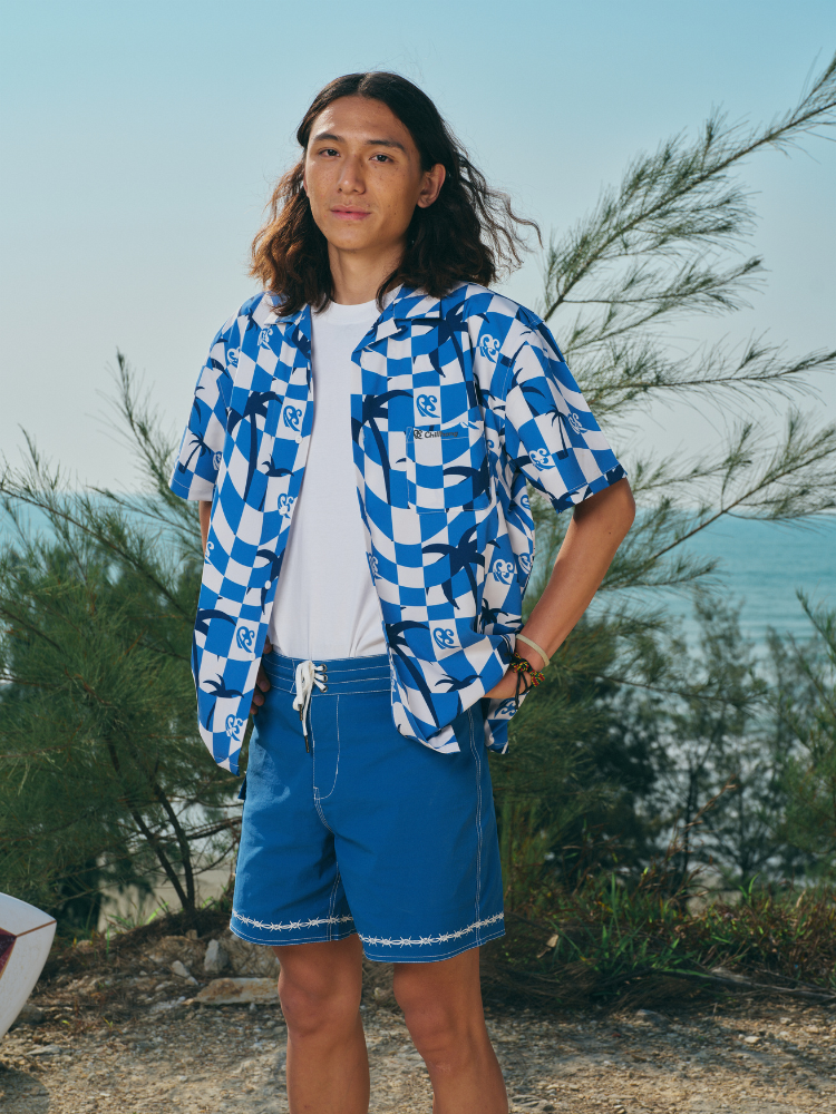 CHILLHANG Blue Palms Sun Shirt - Unisex