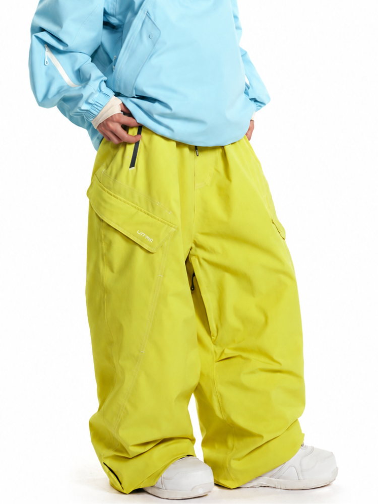 LITAN Bold Yellow Baggy Cargo Pants - Unisex