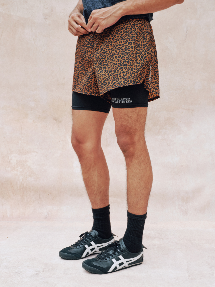 CHILLHANG Leopard Wild Running Shorts - Men's