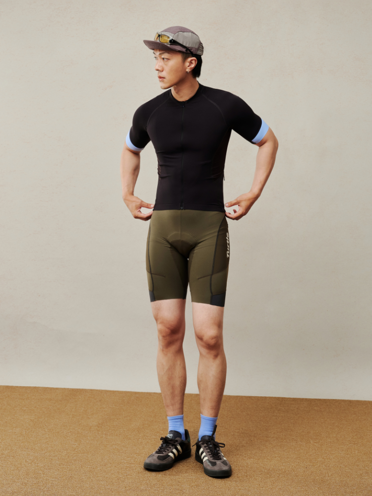 TurtleRabbit Black Cycling Jersey – Men’s