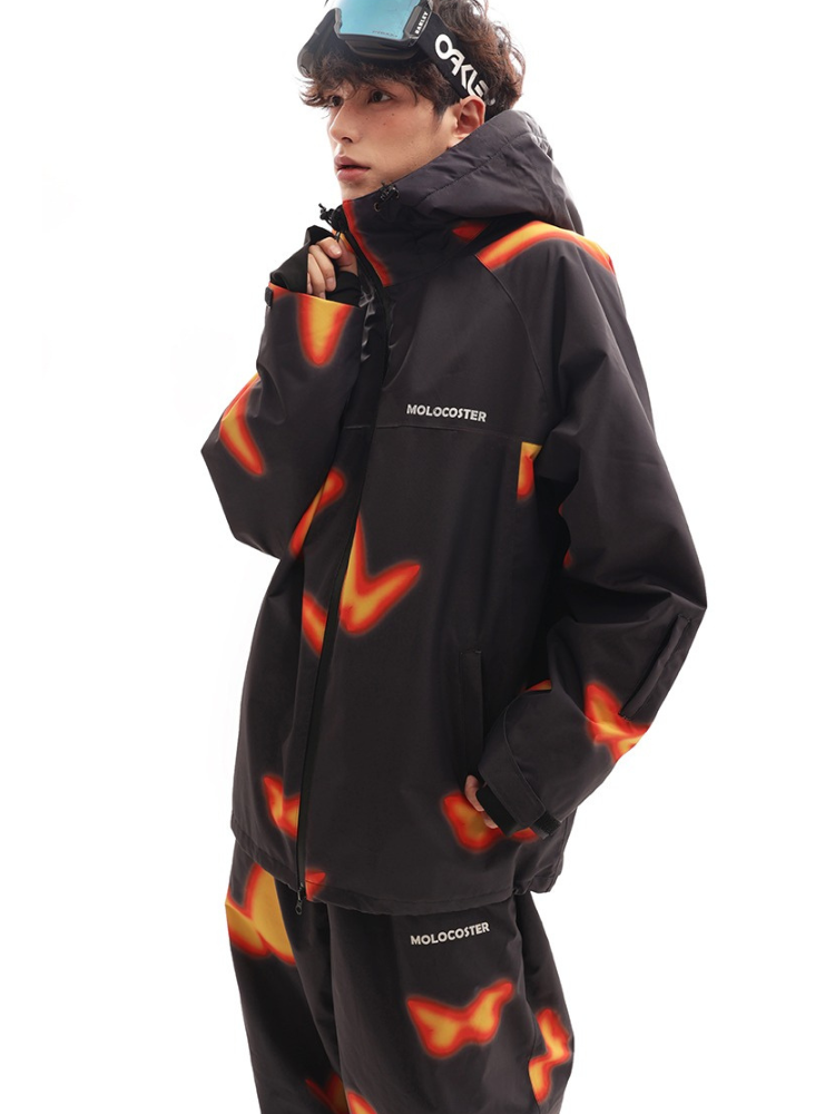 Molocoster Flame Butterfly Snow Jacket - Unisex
