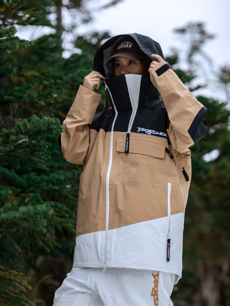 Drysnow Khaki Patchwork 3L Ski Jacket [Limited Region]
