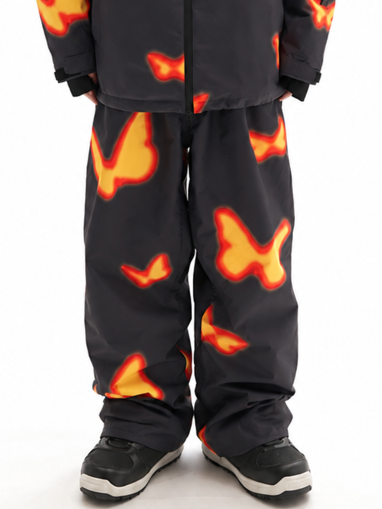Molocoster Flame Butterfly Snow Pants - Unisex
