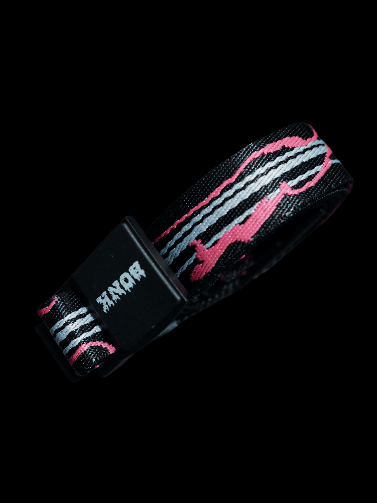 BONK Pink Wave Jacquard Webbing Belt