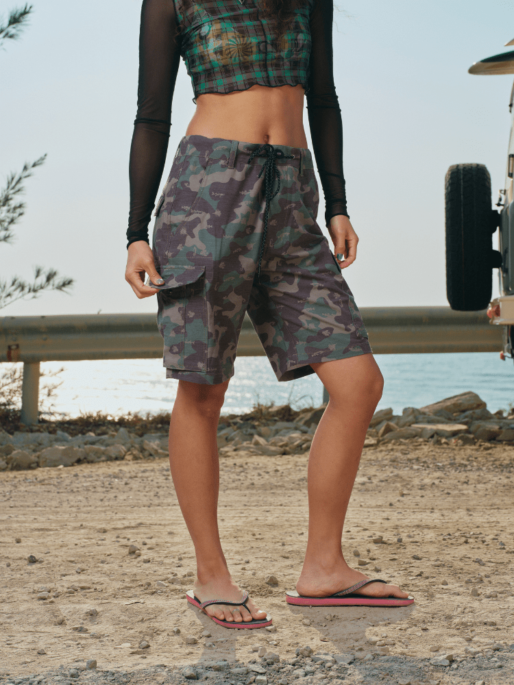 CHILLHANG Camo Cargo Board Shorts [Limited Region]