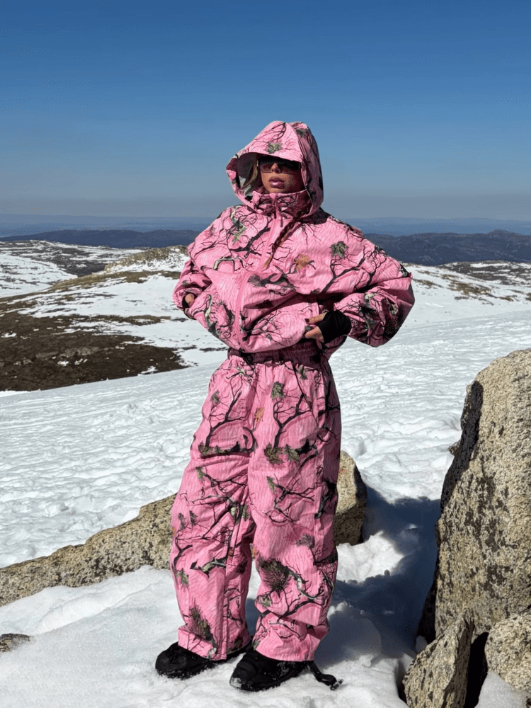 Doorek 3L Pink Forest Baggy Snow Pants - Unisex