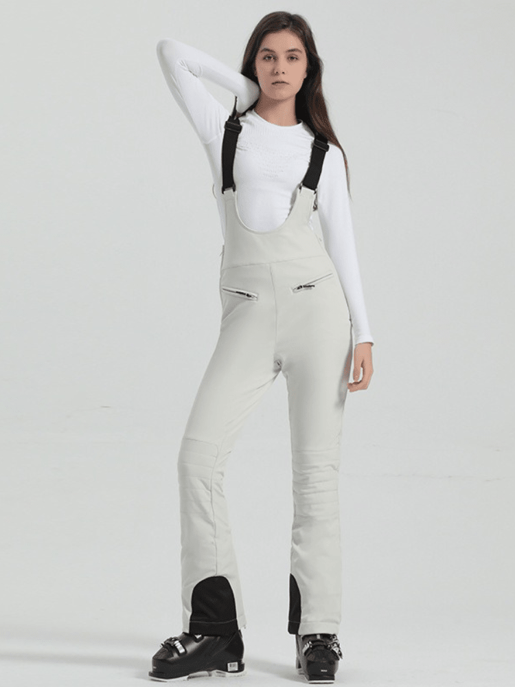Gsou Snow High Rise Flare Snow Bib Pants [Limited Region]
