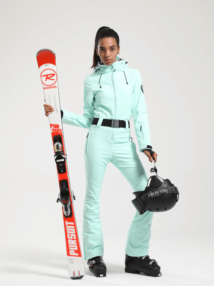 Gsou Snow Belted Flare Slim Ski Jumpsuit [Limited Region]