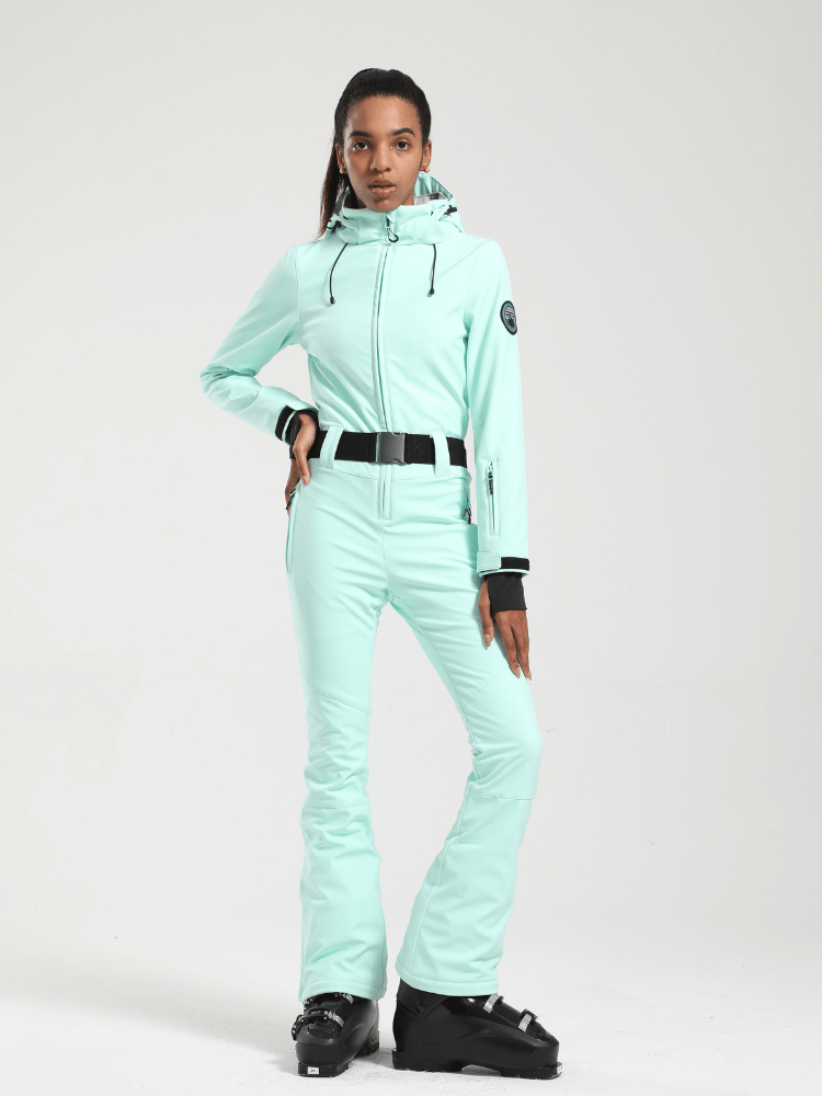 Gsou Snow Belted Flare Slim Ski Jumpsuit [Limited Region]