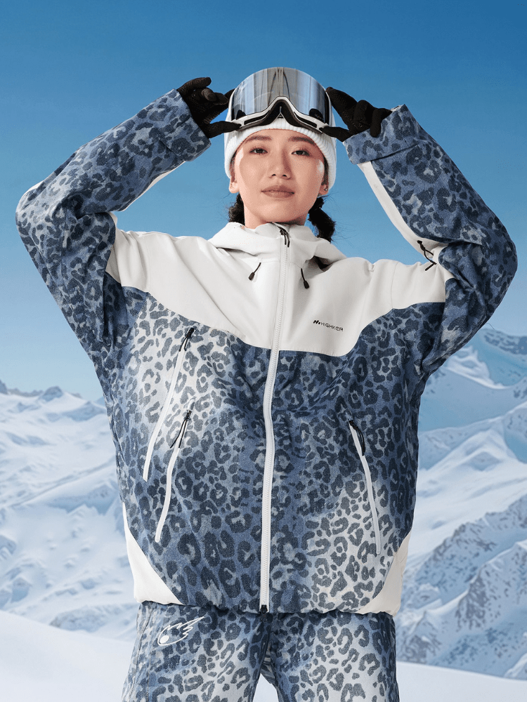 Highker Denim Leopard  RECCO® Ski Jacket  – Unisex