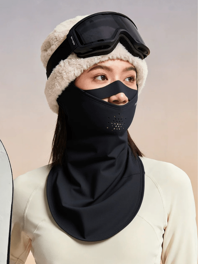 RAUO Open-Top Fleece Ski Face Mask - Unisex